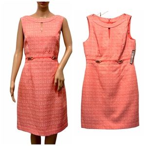 TAHARI-LEVINE STUDIO SLEEVELESS DRESS BUCKLE WAIST